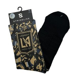 Strideline Los Angeles FC MLS Premium Full Sub Crew Socks Black Gold M/L NEW
